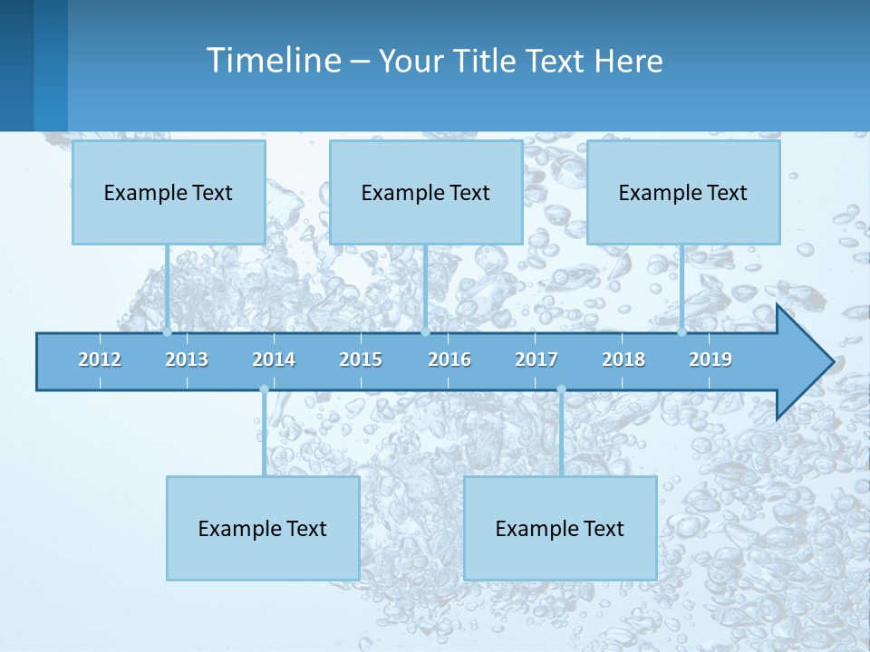 A Blue Water Powerpoint Presentation With Bubbles PowerPoint Template