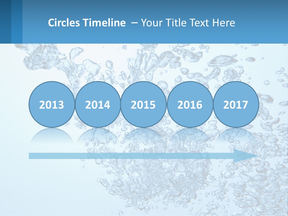 A Blue Water Powerpoint Presentation With Bubbles PowerPoint Template