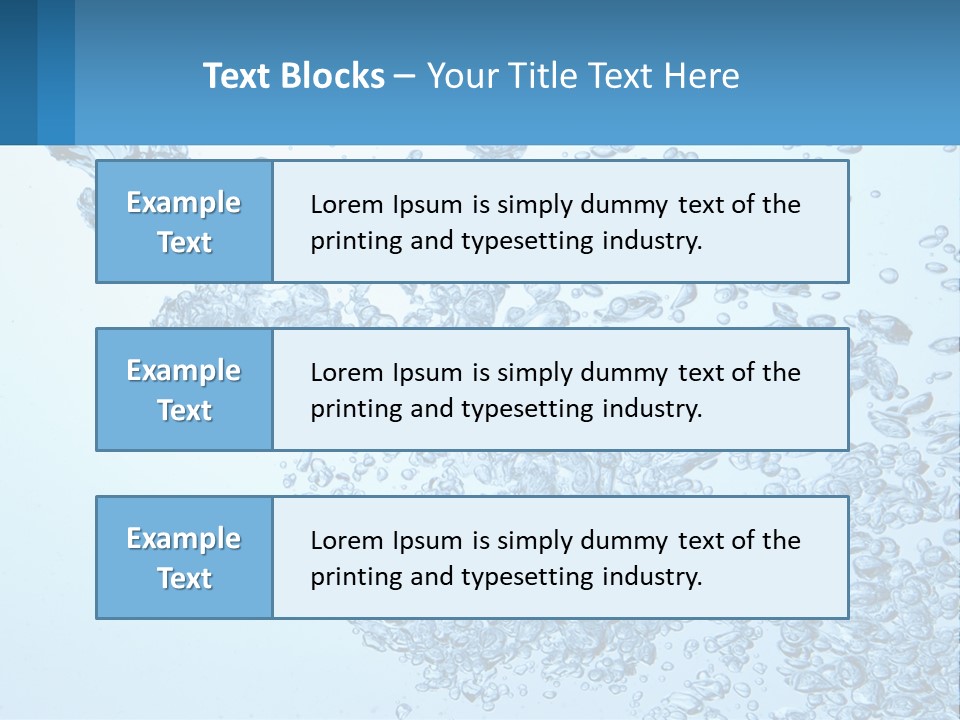 A Blue Water Powerpoint Presentation With Bubbles PowerPoint Template