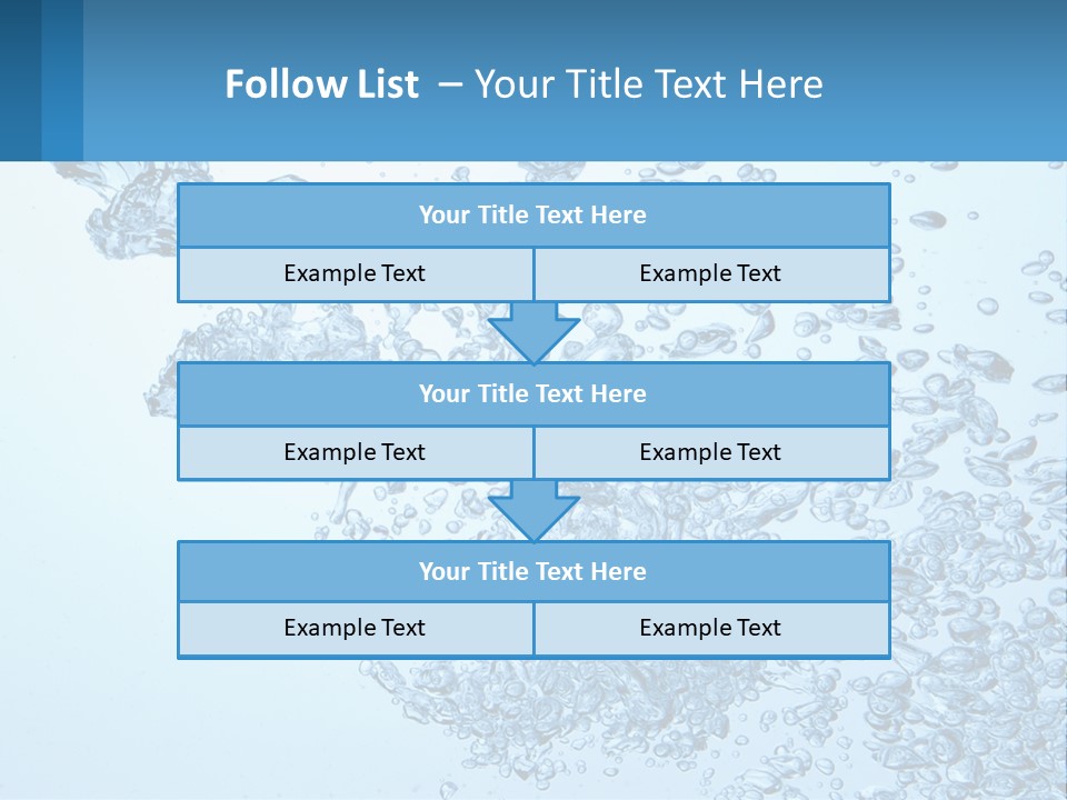 A Blue Water Powerpoint Presentation With Bubbles PowerPoint Template