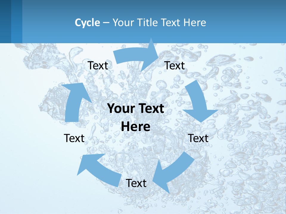 A Blue Water Powerpoint Presentation With Bubbles PowerPoint Template