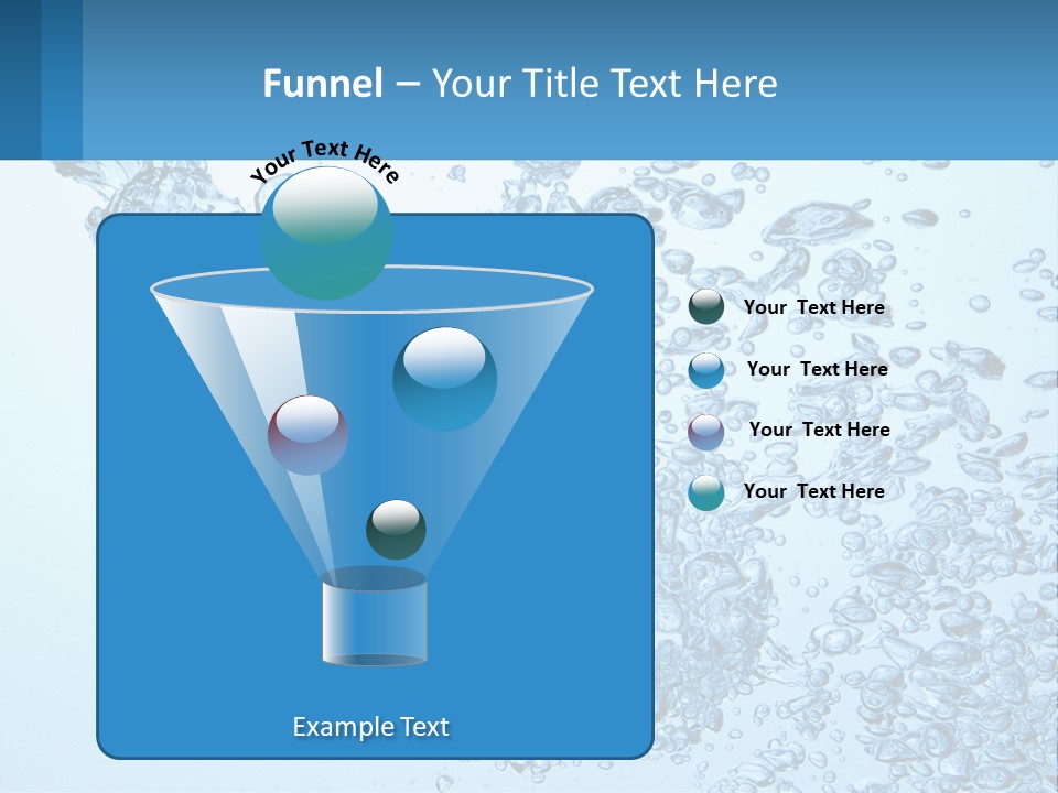 A Blue Water Powerpoint Presentation With Bubbles PowerPoint Template