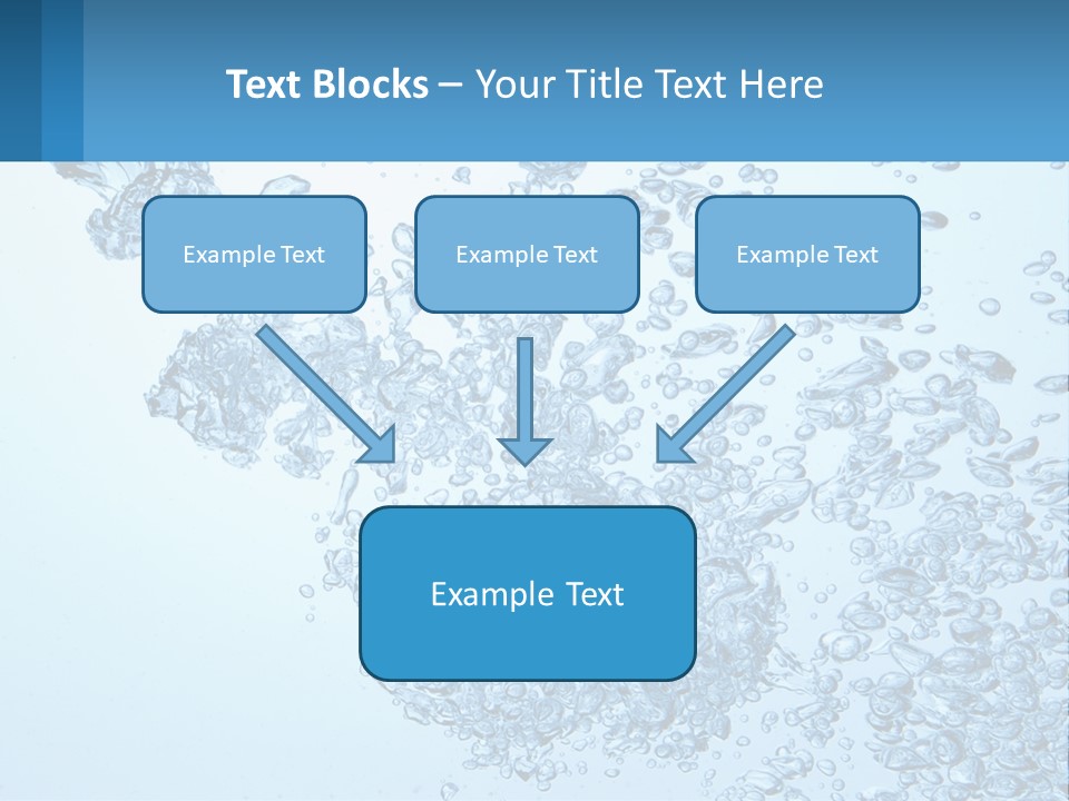 A Blue Water Powerpoint Presentation With Bubbles PowerPoint Template
