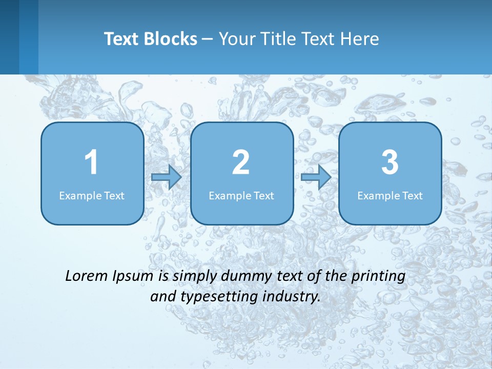 A Blue Water Powerpoint Presentation With Bubbles PowerPoint Template