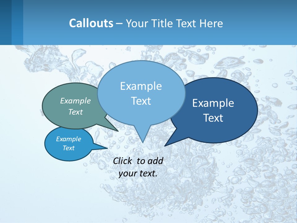 A Blue Water Powerpoint Presentation With Bubbles PowerPoint Template