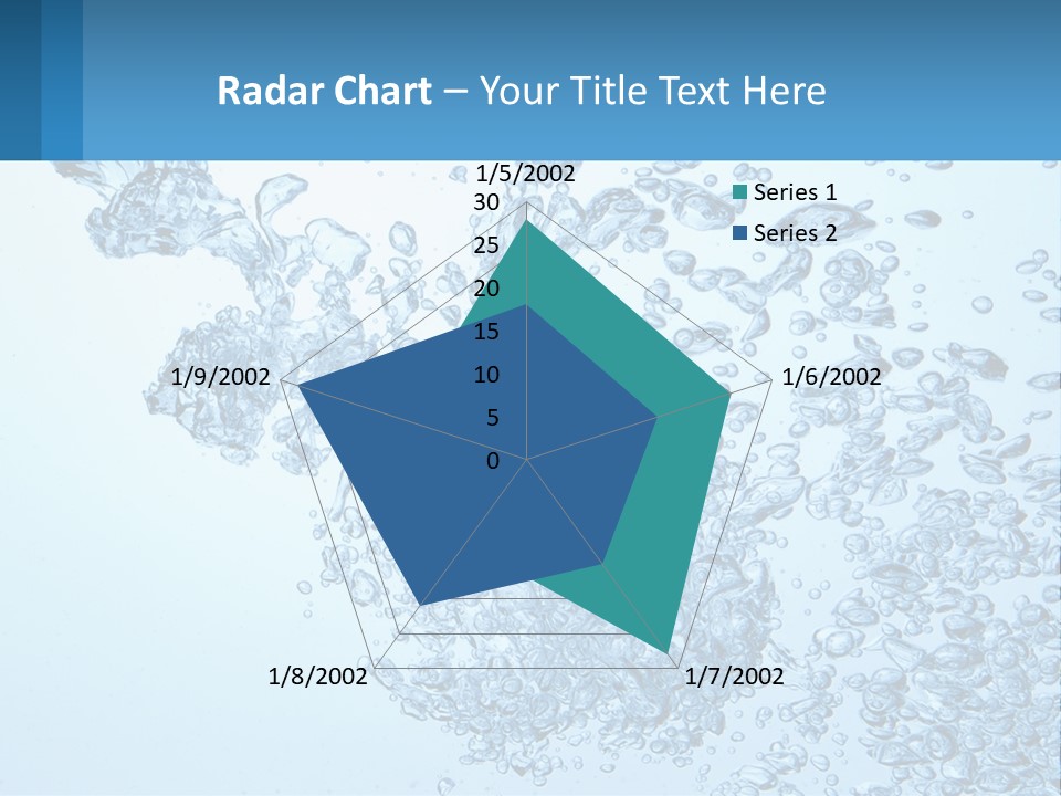A Blue Water Powerpoint Presentation With Bubbles PowerPoint Template