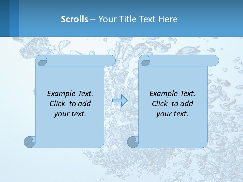 A Blue Water Powerpoint Presentation With Bubbles PowerPoint Template