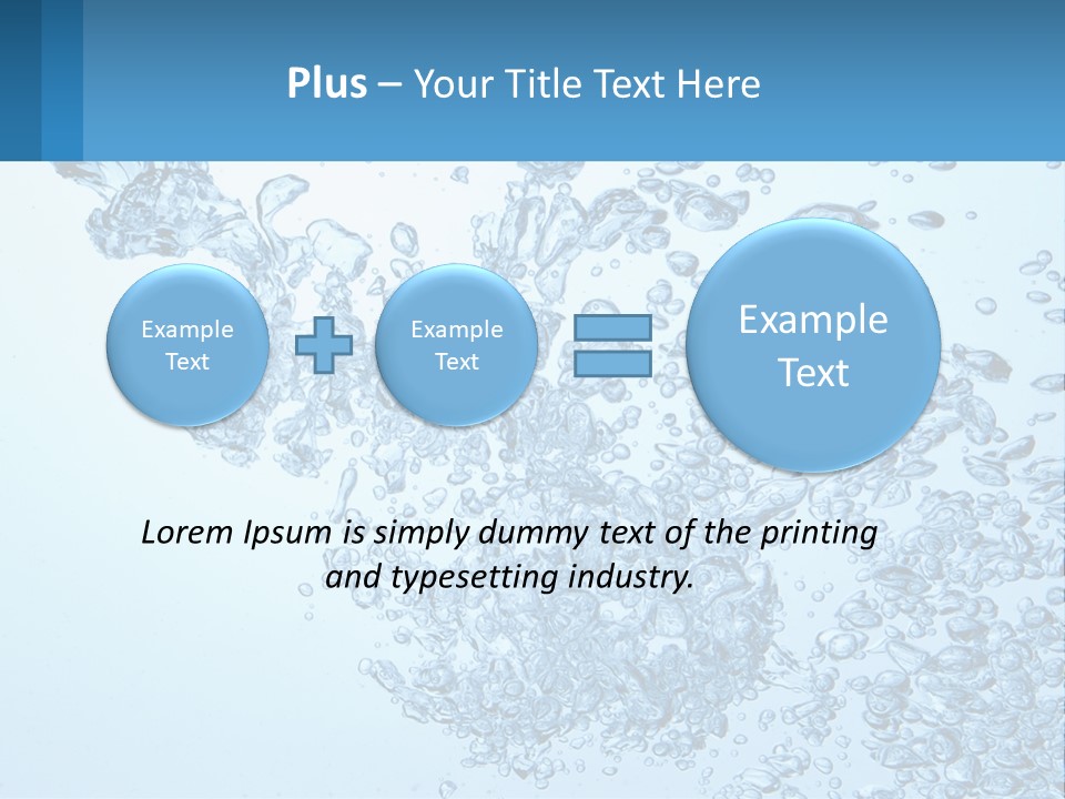 A Blue Water Powerpoint Presentation With Bubbles PowerPoint Template