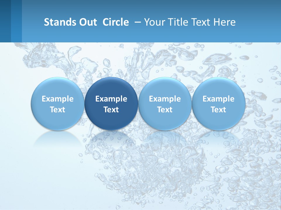 A Blue Water Powerpoint Presentation With Bubbles PowerPoint Template