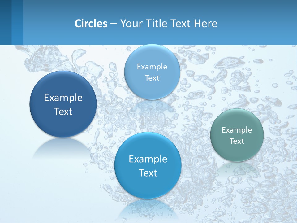 A Blue Water Powerpoint Presentation With Bubbles PowerPoint Template