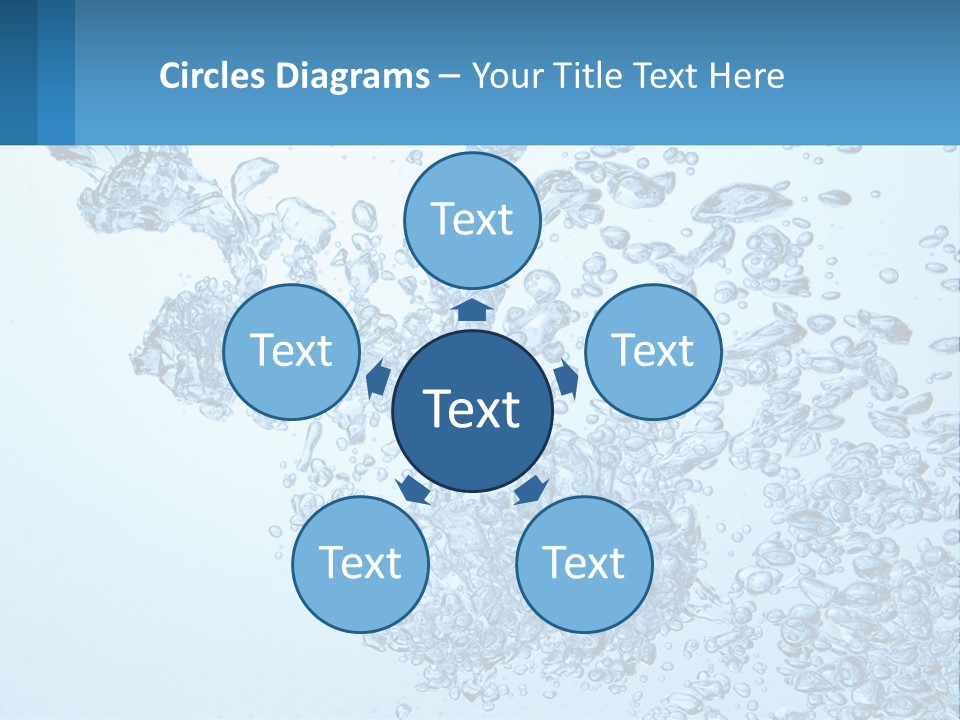 A Blue Water Powerpoint Presentation With Bubbles PowerPoint Template