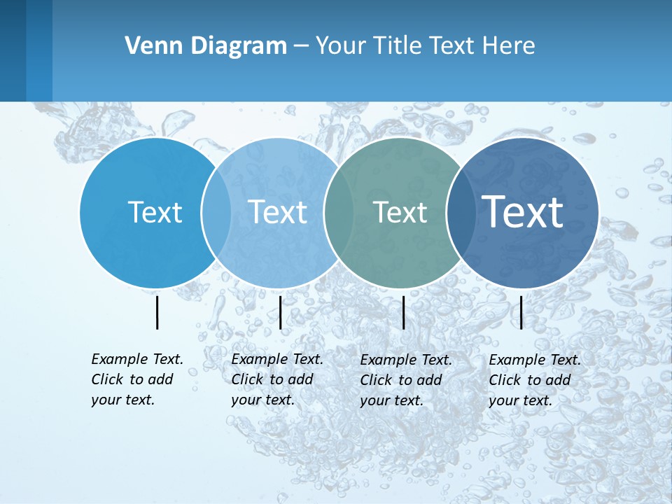 A Blue Water Powerpoint Presentation With Bubbles PowerPoint Template