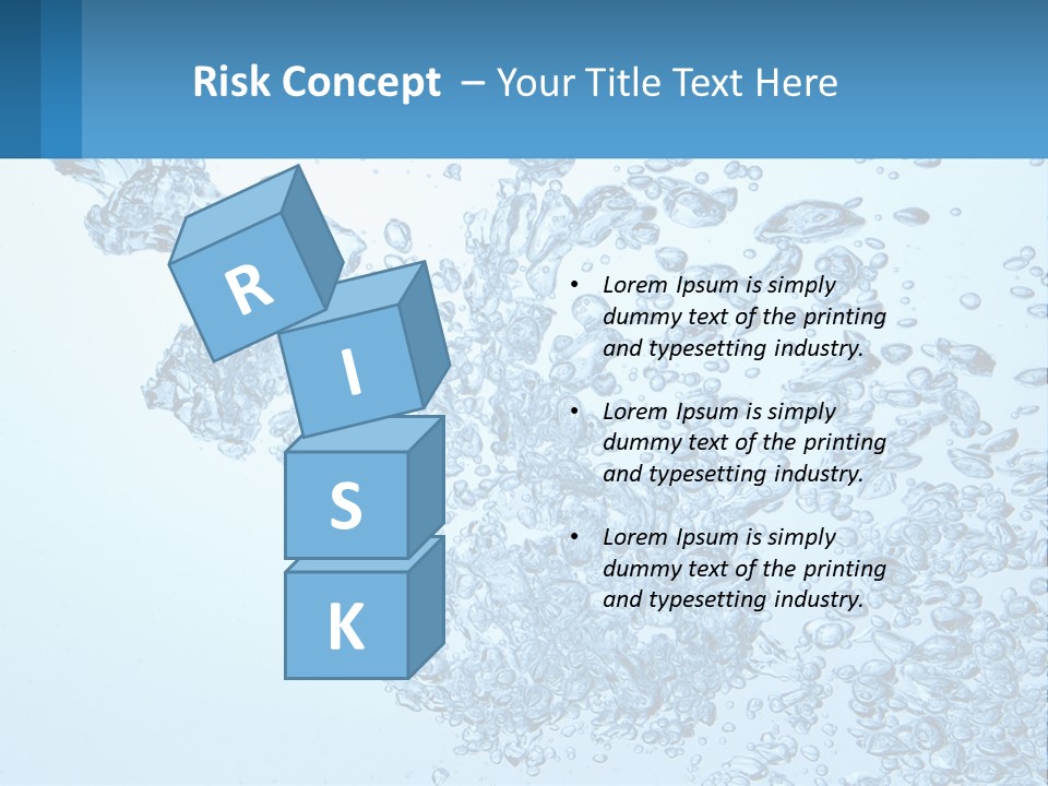 A Blue Water Powerpoint Presentation With Bubbles PowerPoint Template