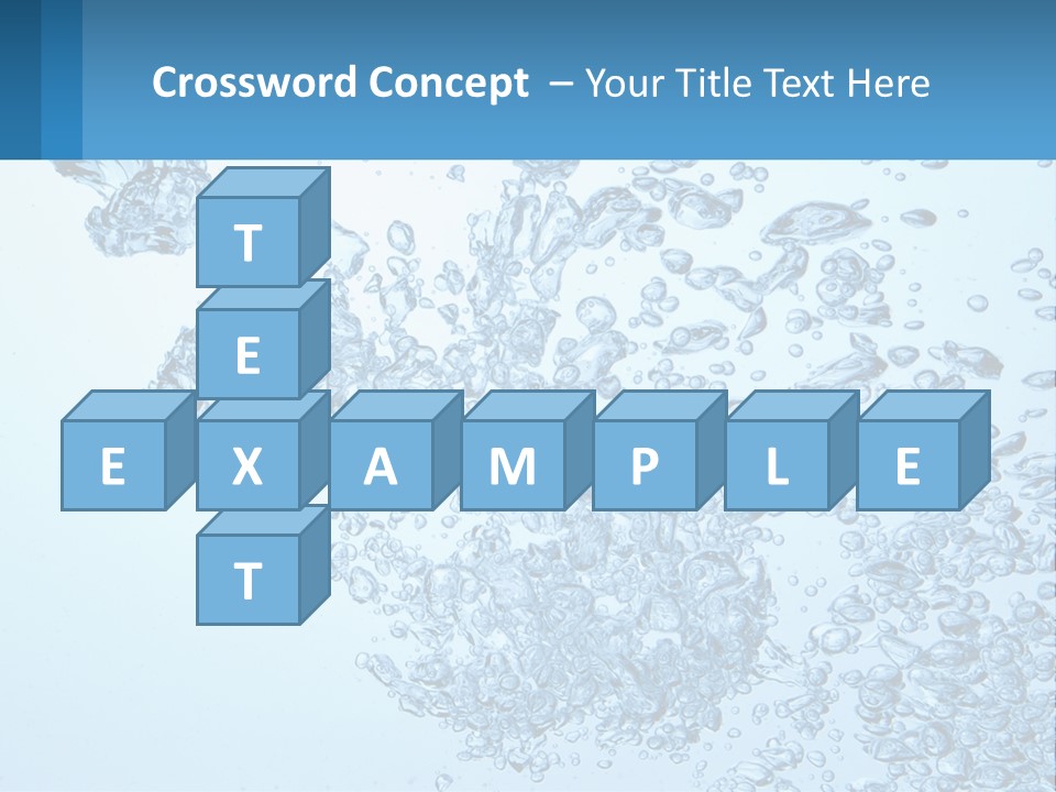 A Blue Water Powerpoint Presentation With Bubbles PowerPoint Template