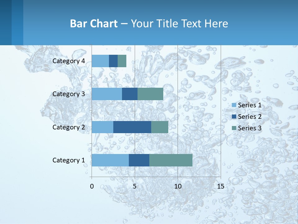 A Blue Water Powerpoint Presentation With Bubbles PowerPoint Template