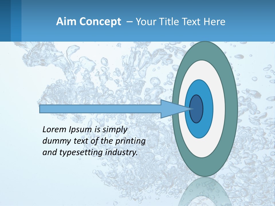 A Blue Water Powerpoint Presentation With Bubbles PowerPoint Template