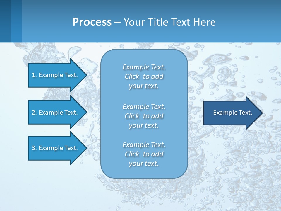 A Blue Water Powerpoint Presentation With Bubbles PowerPoint Template