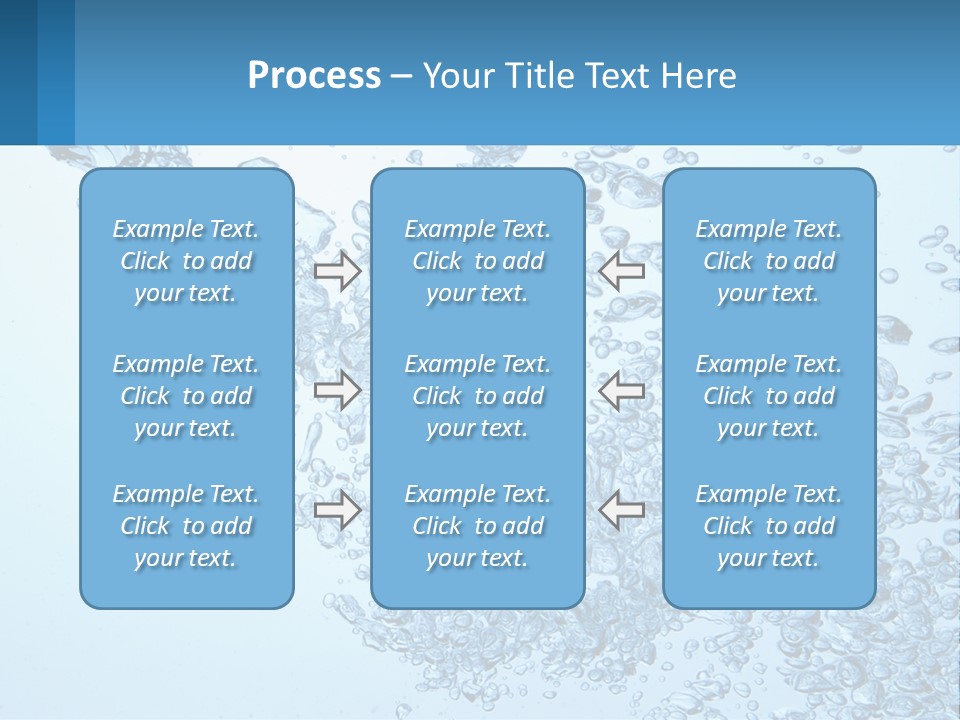 A Blue Water Powerpoint Presentation With Bubbles PowerPoint Template