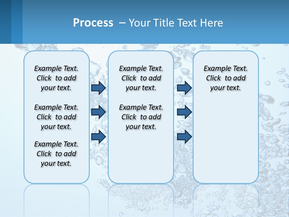 A Blue Water Powerpoint Presentation With Bubbles PowerPoint Template