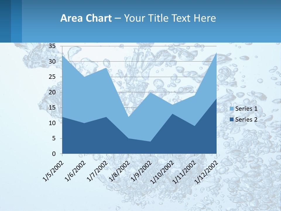 A Blue Water Powerpoint Presentation With Bubbles PowerPoint Template
