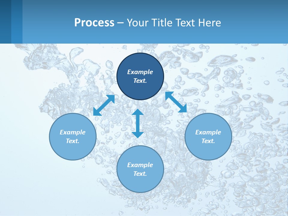 A Blue Water Powerpoint Presentation With Bubbles PowerPoint Template