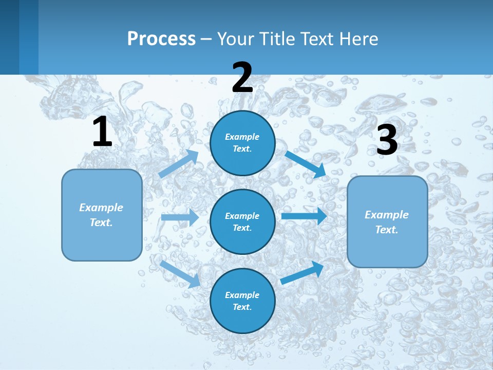 A Blue Water Powerpoint Presentation With Bubbles PowerPoint Template
