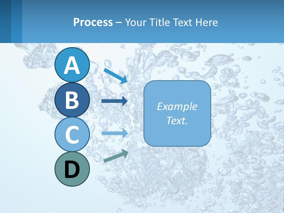 A Blue Water Powerpoint Presentation With Bubbles PowerPoint Template