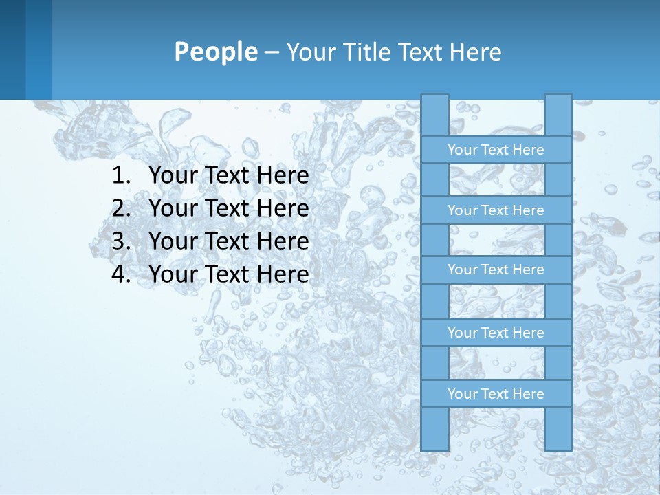 A Blue Water Powerpoint Presentation With Bubbles PowerPoint Template