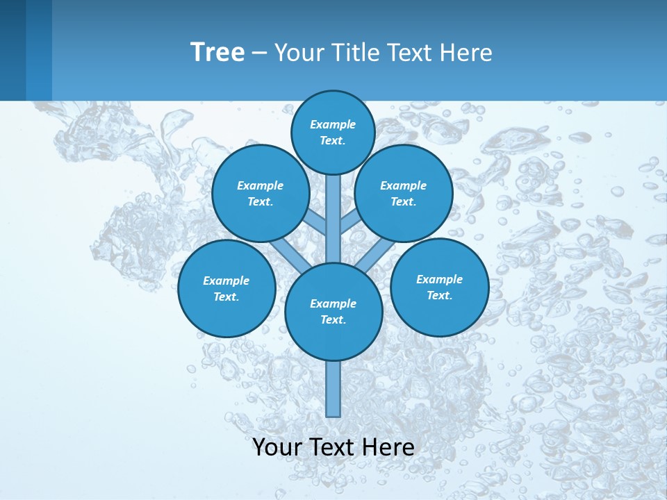 A Blue Water Powerpoint Presentation With Bubbles PowerPoint Template