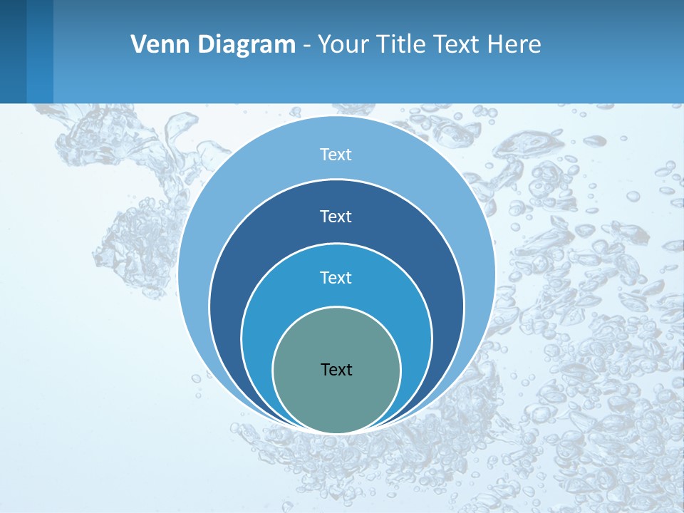 A Blue Water Powerpoint Presentation With Bubbles PowerPoint Template
