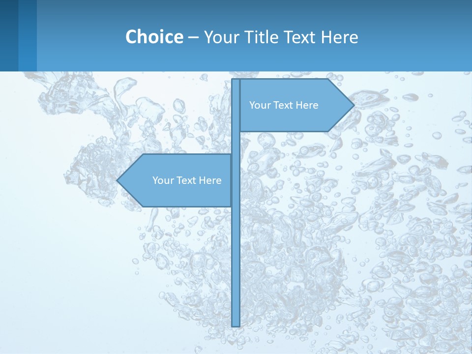A Blue Water Powerpoint Presentation With Bubbles PowerPoint Template