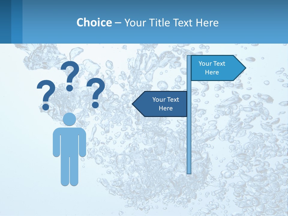 A Blue Water Powerpoint Presentation With Bubbles PowerPoint Template