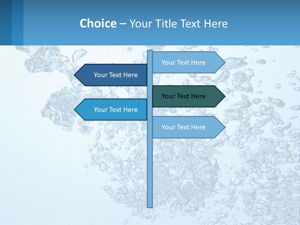 A Blue Water Powerpoint Presentation With Bubbles PowerPoint Template