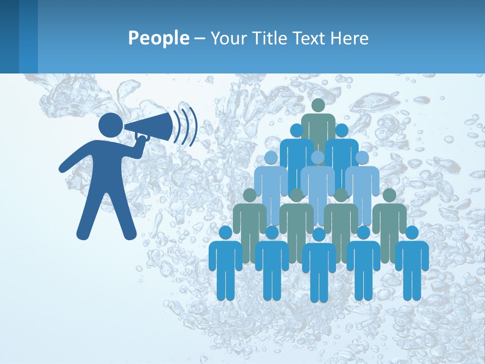A Blue Water Powerpoint Presentation With Bubbles PowerPoint Template