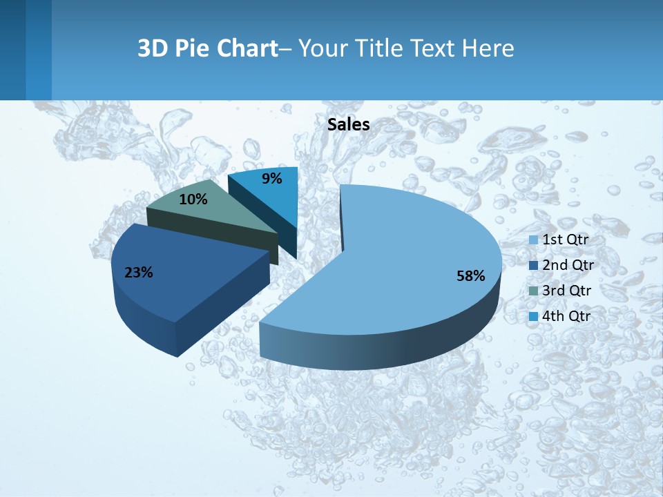 A Blue Water Powerpoint Presentation With Bubbles PowerPoint Template