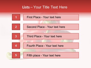 Three Red Peppers With Green Leaves On A White Background PowerPoint Template