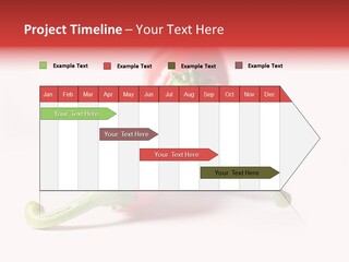 Three Red Peppers With Green Leaves On A White Background PowerPoint Template