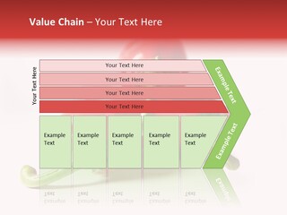 Three Red Peppers With Green Leaves On A White Background PowerPoint Template