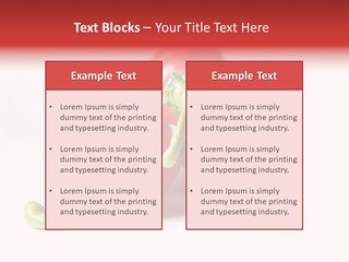 Three Red Peppers With Green Leaves On A White Background PowerPoint Template