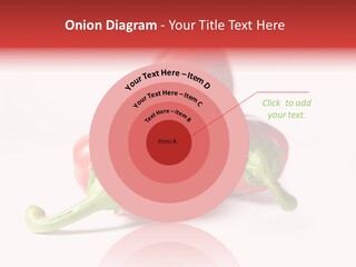 Three Red Peppers With Green Leaves On A White Background PowerPoint Template