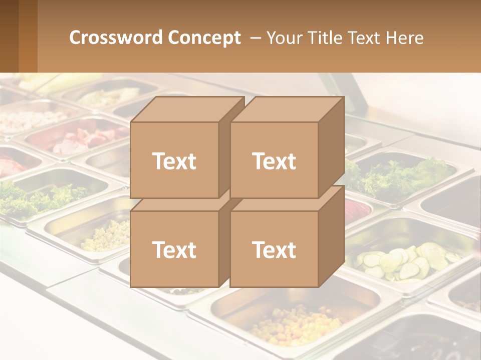 A Buffet Table With Many Trays Of Food PowerPoint Template