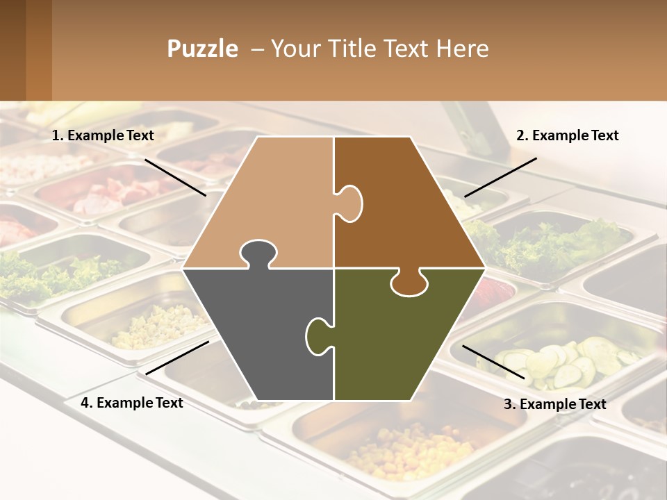A Buffet Table With Many Trays Of Food PowerPoint Template