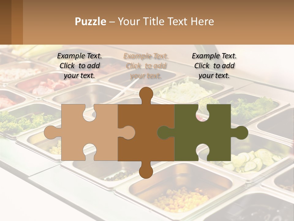 A Buffet Table With Many Trays Of Food PowerPoint Template