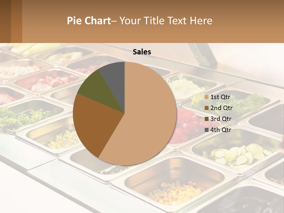 A Buffet Table With Many Trays Of Food PowerPoint Template