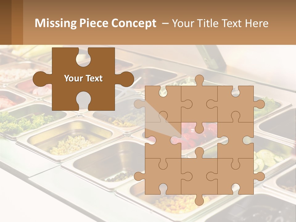 A Buffet Table With Many Trays Of Food PowerPoint Template