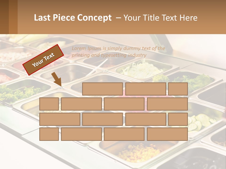 A Buffet Table With Many Trays Of Food PowerPoint Template