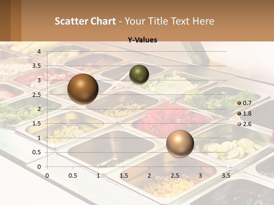 A Buffet Table With Many Trays Of Food PowerPoint Template