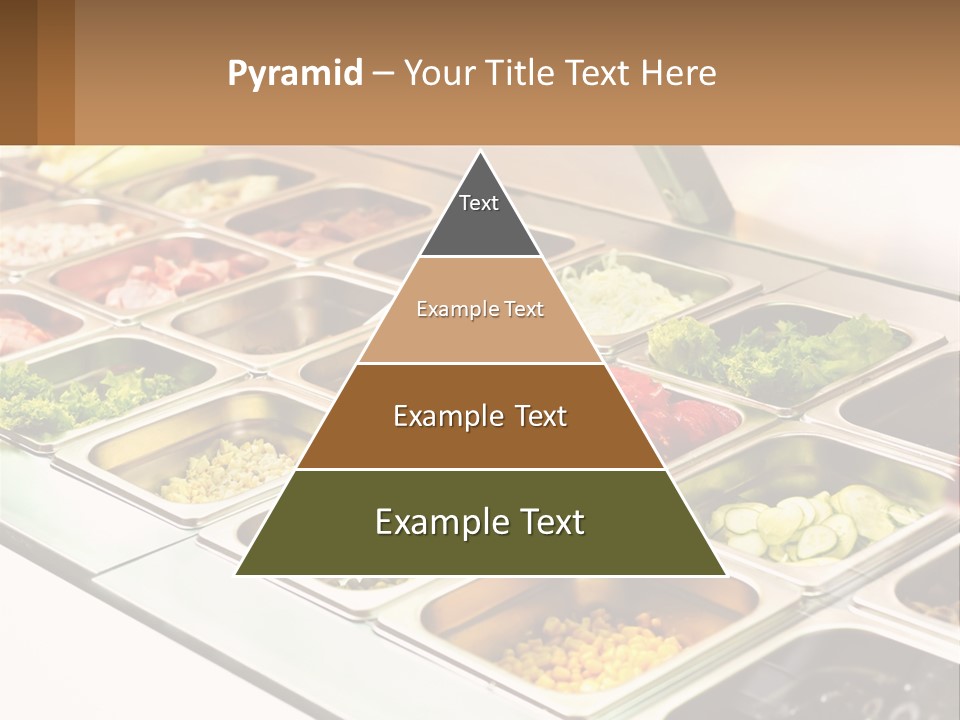 A Buffet Table With Many Trays Of Food PowerPoint Template
