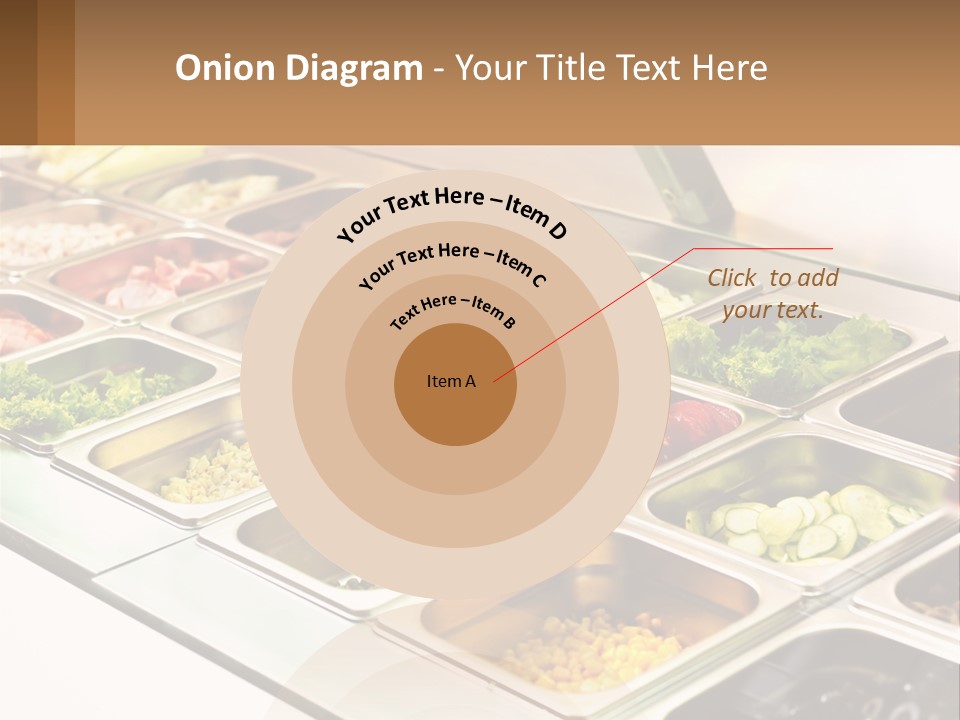 A Buffet Table With Many Trays Of Food PowerPoint Template