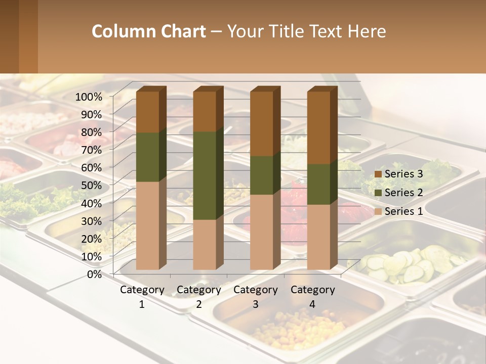 A Buffet Table With Many Trays Of Food PowerPoint Template